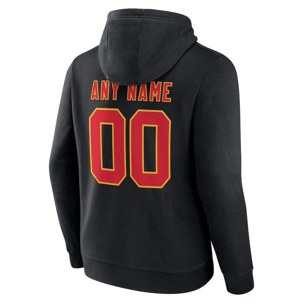 Kansas City Chiefs Team Authentic Personalized Name & Number Hoodie - Black for sale