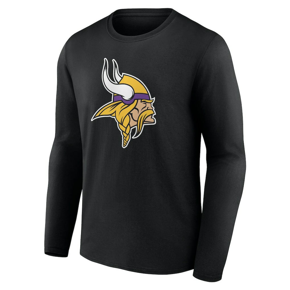 Minnesota Vikings Team Authentic Personalized Name & Number Long Sleeve T-Shirt - Black cheap