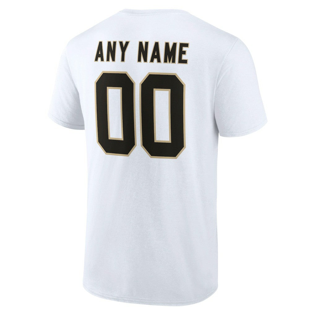 New Orleans Saints Team Authentic Personalized Name & Number T-Shirt - White discount