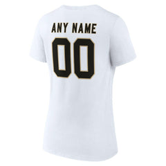 New Orleans Saints Women's Team Authentic Personalized Name & Number V-Neck T-Shirt - White outlet