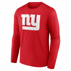 New York Giants Team Authentic Personalized Name & Number Long Sleeve T-Shirt - Red for sale