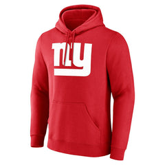 New York Giants Team Authentic Personalized Name & Number Hoodie - Red outlet