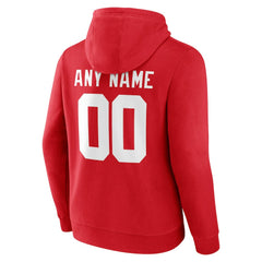 New York Giants Team Authentic Personalized Name & Number Hoodie - Red outlet
