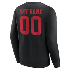 San Francisco 49ers Team Authentic Personalized Name & Number Sweatshirt - Black sale