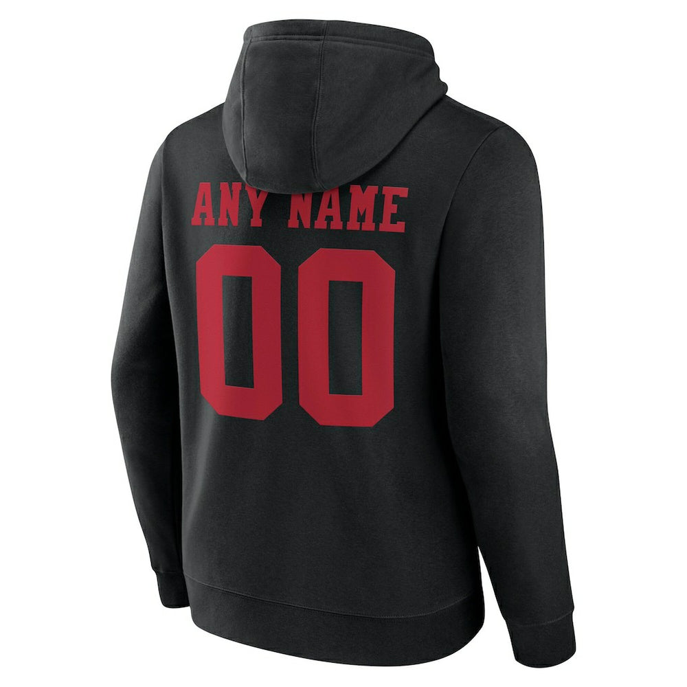 San Francisco 49ers Team Authentic Personalized Name & Number Hoodie - Black online