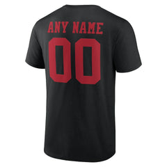 San Francisco 49ers Team Authentic Personalized Name & Number T-Shirt - Black online