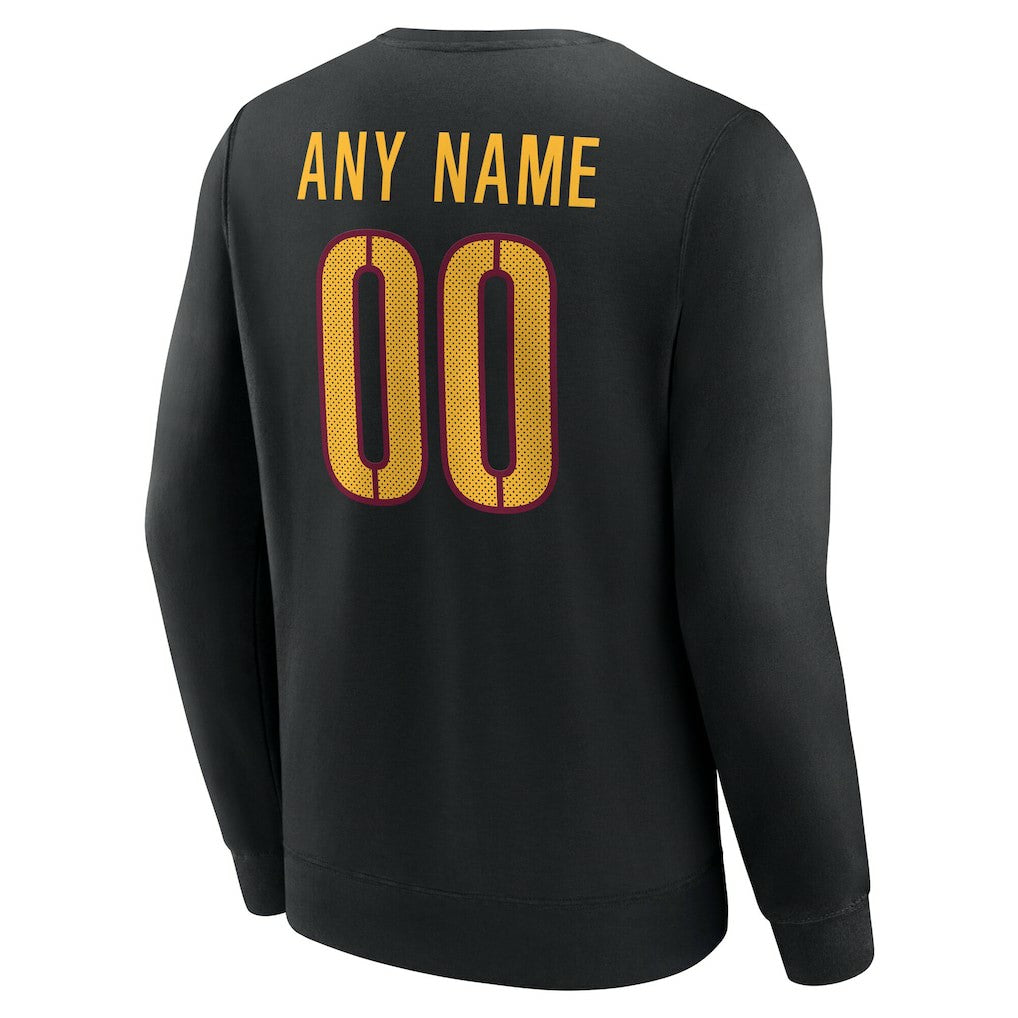 Washington Commanders Team Authentic Personalized Name & Number Sweatshirt - Black cheap