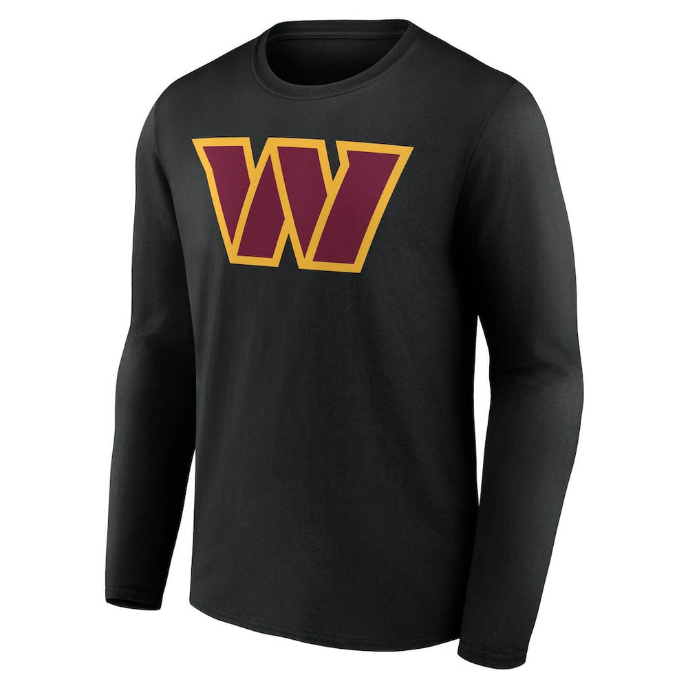 Washington Commanders Team Authentic Personalized Name & Number Long Sleeve T-Shirt - Black on sale