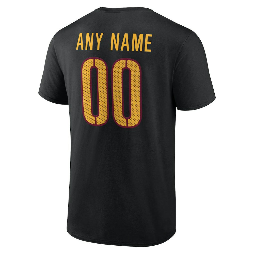 Washington Commanders Team Authentic Personalized Name & Number T-Shirt - Black sale