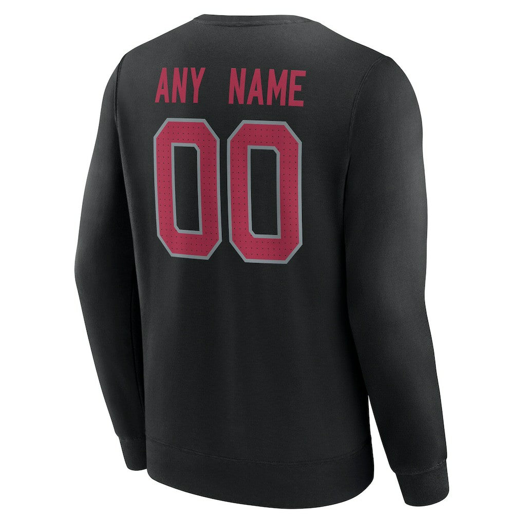 Arizona Cardinals Team Authentic Personalized Name & Number Sweatshirt - Black for sale
