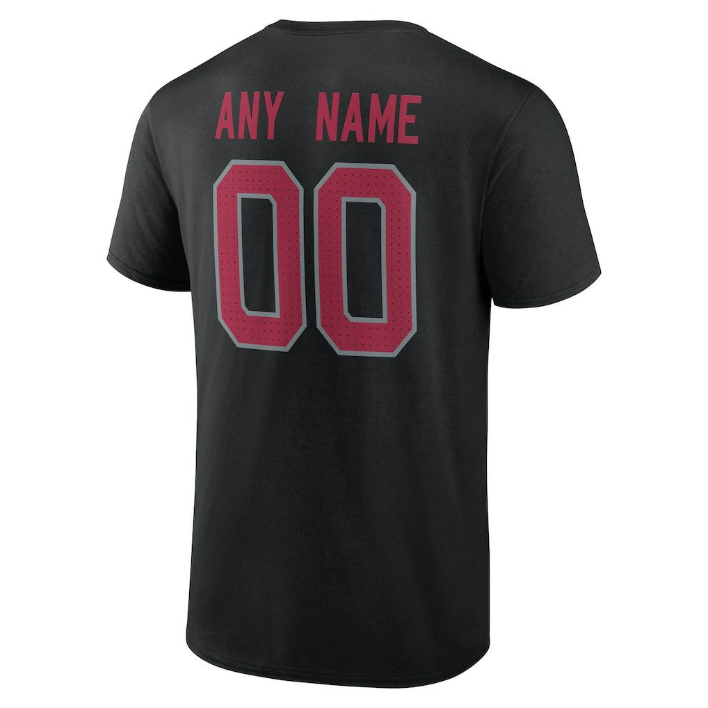 Arizona Cardinals Team Authentic Personalized Name & Number T-Shirt - Black online