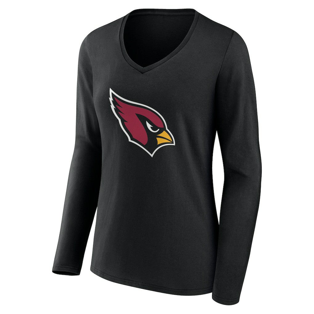 Arizona Cardinals Women's Team Authentic Personalized Name & Number Long Sleeve V-Neck T-Shirt - Black discount