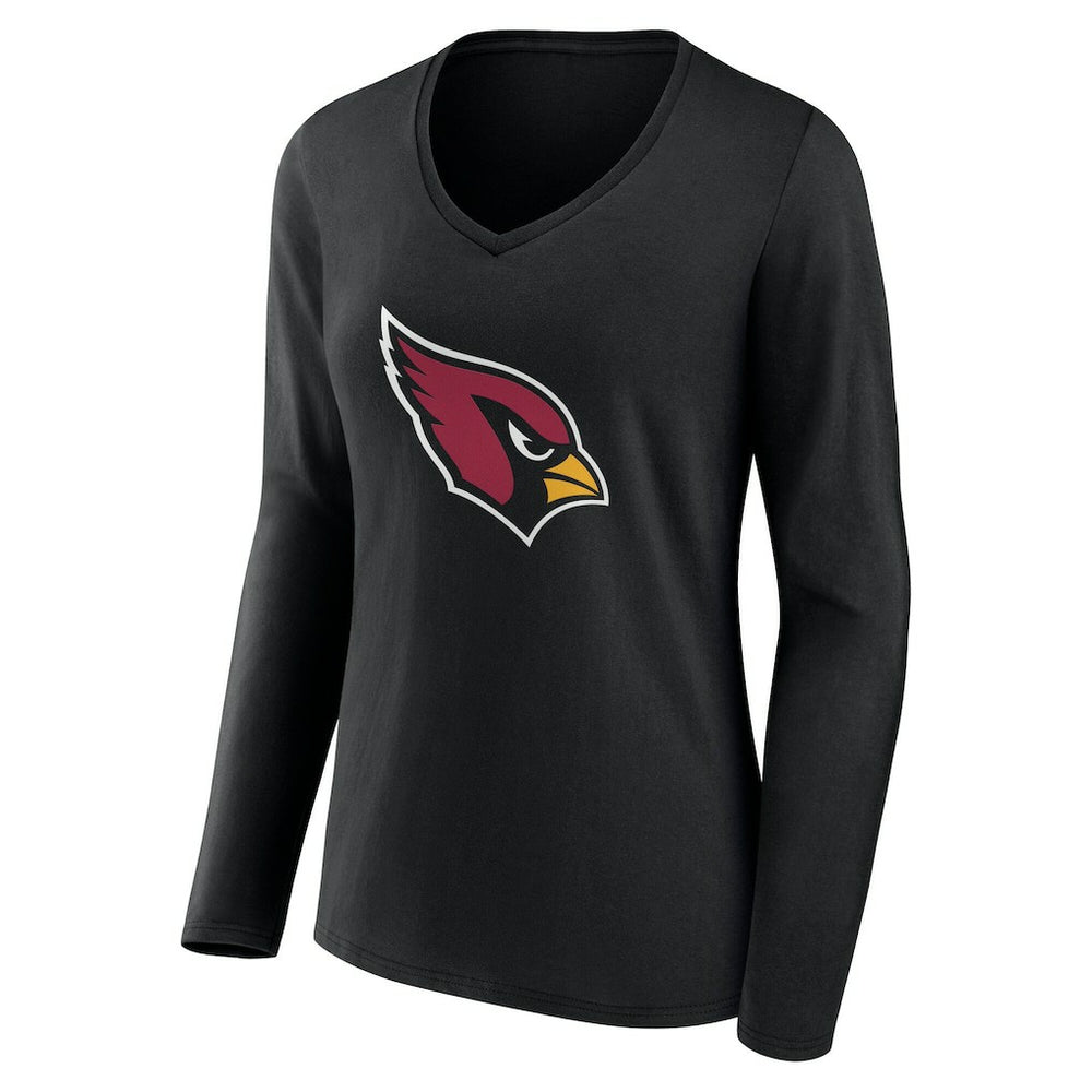 Arizona Cardinals Women's Team Authentic Personalized Name & Number Long Sleeve V-Neck T-Shirt - Black discount