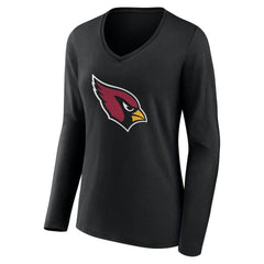Arizona Cardinals Women's Team Authentic Personalized Name & Number Long Sleeve V-Neck T-Shirt - Black discount