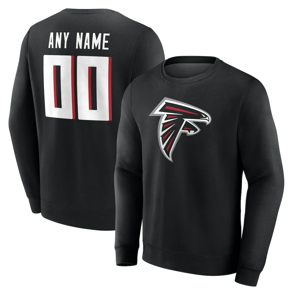 Atlanta Falcons Team Authentic Personalized Name & Number Sweatshirt - Black outlet