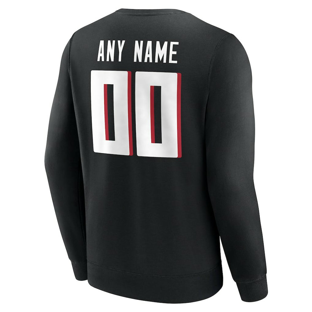 Atlanta Falcons Team Authentic Personalized Name & Number Sweatshirt - Black outlet