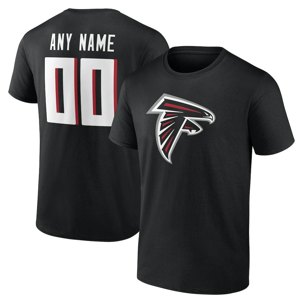 Atlanta Falcons Team Authentic Personalized Name & Number T-Shirt - Black sale