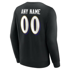 Baltimore Ravens Team Authentic Personalized Name & Number Sweatshirt - Black for sale