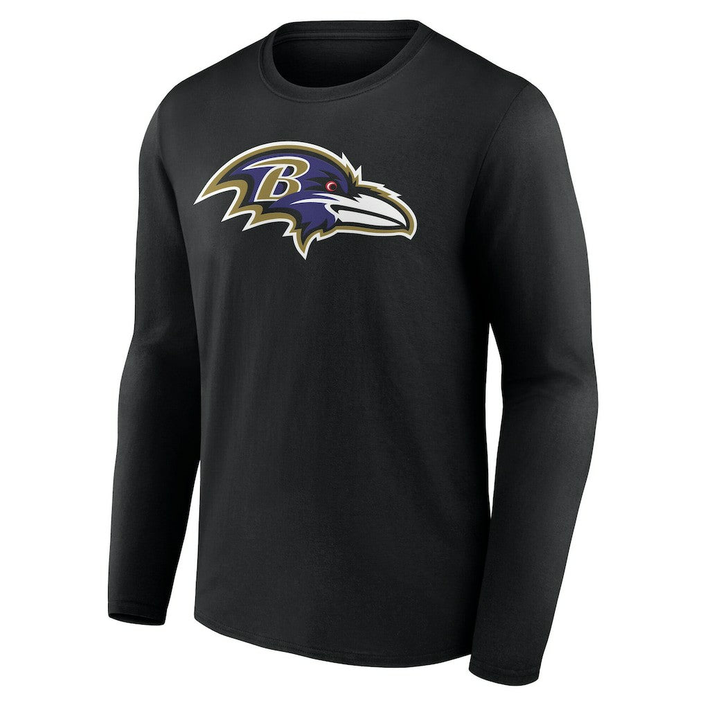 Baltimore Ravens Team Authentic Personalized Name & Number Long Sleeve T-Shirt - Black discount