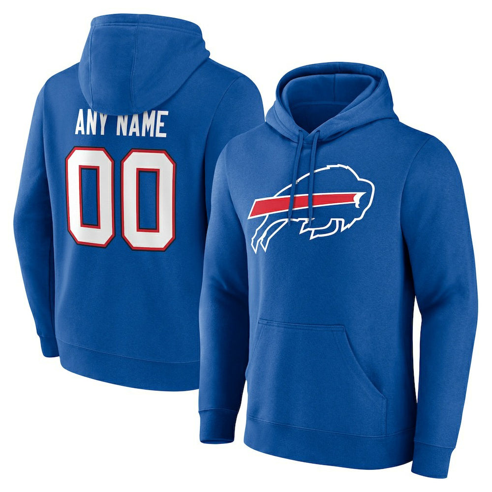 Buffalo Bills Team Authentic Personalized Name & Number Hoodie - Royal cheap