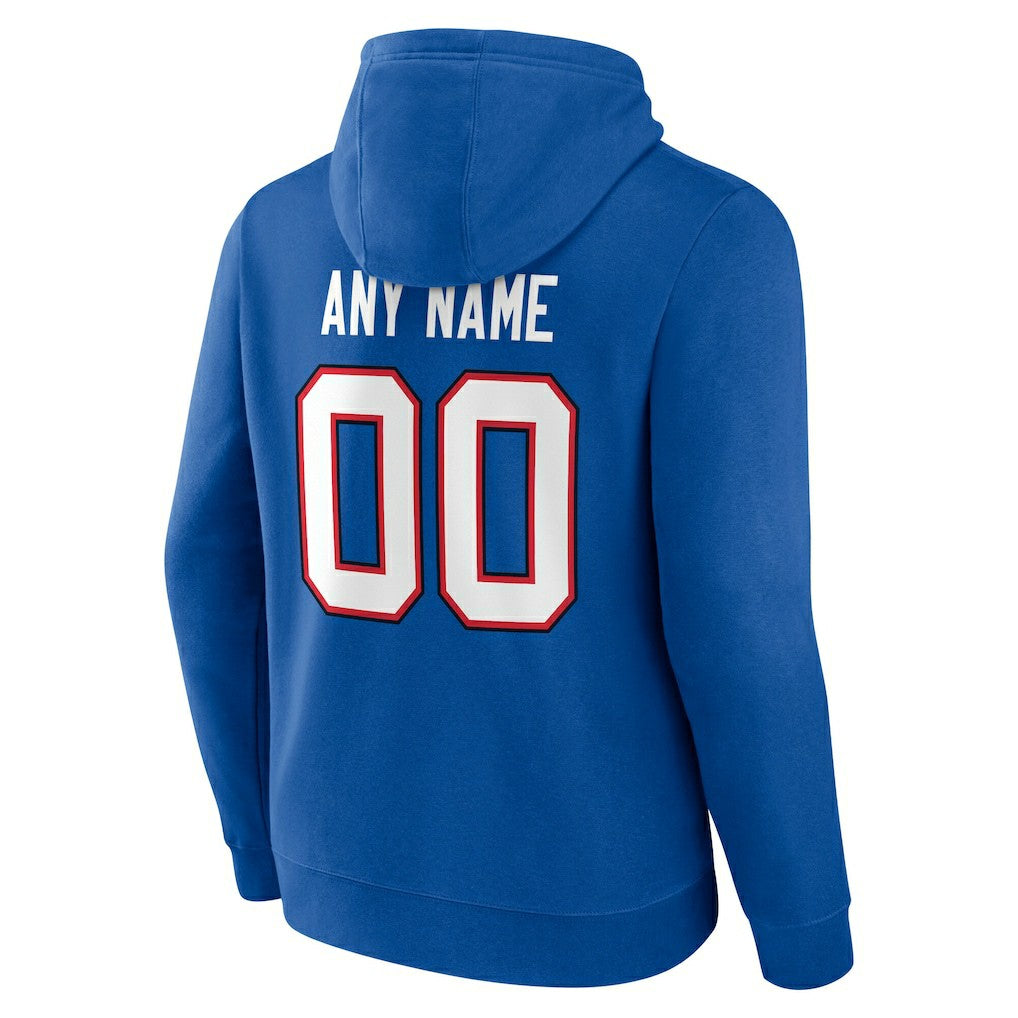 Buffalo Bills Team Authentic Personalized Name & Number Hoodie - Royal cheap