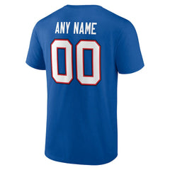 Buffalo Bills Team Authentic Personalized Name & Number T-Shirt - Royal outlet