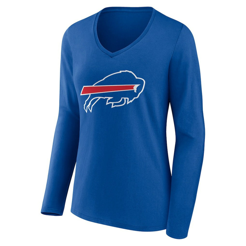 Buffalo Bills Women's Team Authentic Personalized Name & Number Long Sleeve V-Neck T-Shirt - Royal outlet