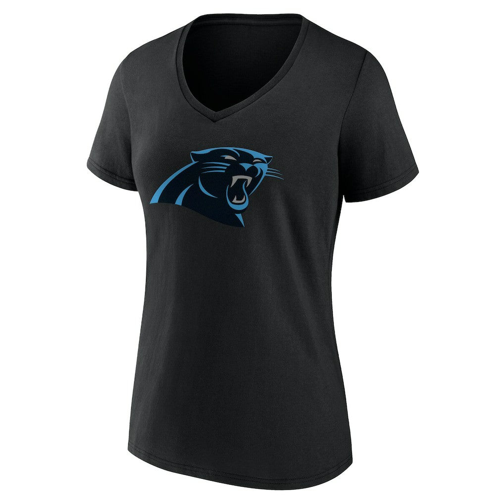 Carolina Panthers Women's Team Authentic Personalized Name & Number V-Neck T-Shirt - Black for sale