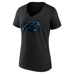 Carolina Panthers Women's Team Authentic Personalized Name & Number V-Neck T-Shirt - Black for sale