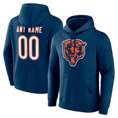 Chicago Bears Team Authentic Personalized Name & Number Hoodie - Navy online