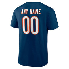 Chicago Bears Team Authentic Personalized Name & Number T-Shirt - Navy outlet