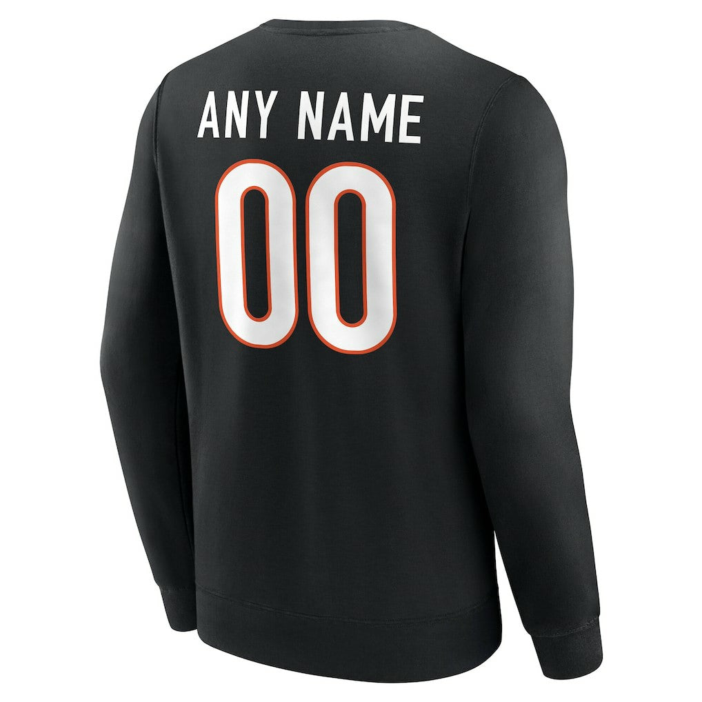 Cincinnati Bengals Team Authentic Personalized Name & Number Sweatshirt - Black cheap