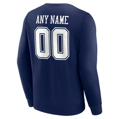 Dallas Cowboys Team Authentic Personalized Name & Number Sweatshirt - Navy cheap