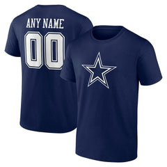 Dallas Cowboys Team Authentic Personalized Name & Number T-Shirt - Navy online