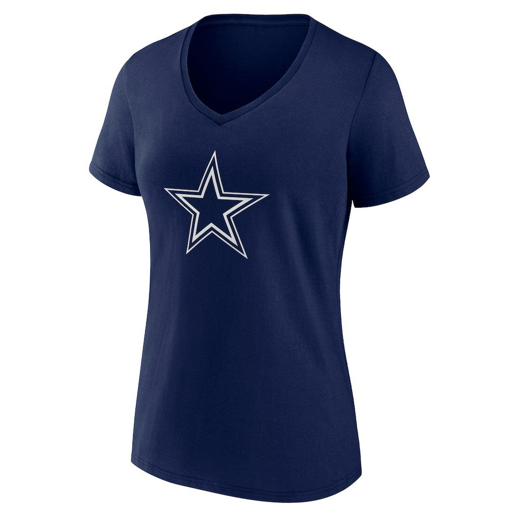 Dallas Cowboys Women's Team Authentic Personalized Name & Number V-Neck T-Shirt - Navy cheap
