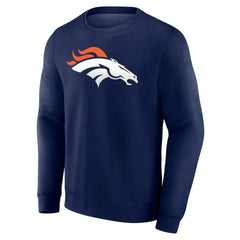 Denver Broncos Team Authentic Personalized Name & Number Sweatshirt - Navy cheap