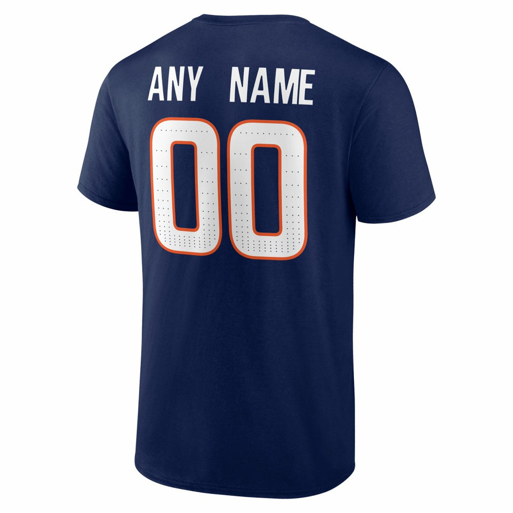 Denver Broncos Team Authentic Personalized Name & Number T-Shirt - Navy on sale