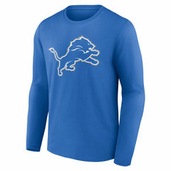 Detroit Lions Team Authentic Personalized Name & Number Long Sleeve T-Shirt - Blue for sale