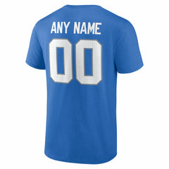 Detroit Lions Team Authentic Personalized Name & Number T-Shirt - Blue on sale