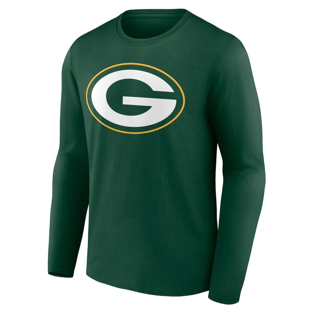 Green Bay Packers Team Authentic Personalized Name & Number Long Sleeve T-Shirt - Green for sale