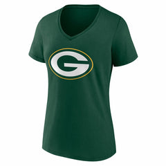 Green Bay Packers Women's Team Authentic Personalized Name & Number V-Neck T-Shirt - Green on sale