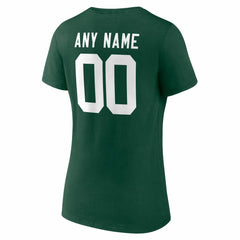 Green Bay Packers Women's Team Authentic Personalized Name & Number V-Neck T-Shirt - Green on sale