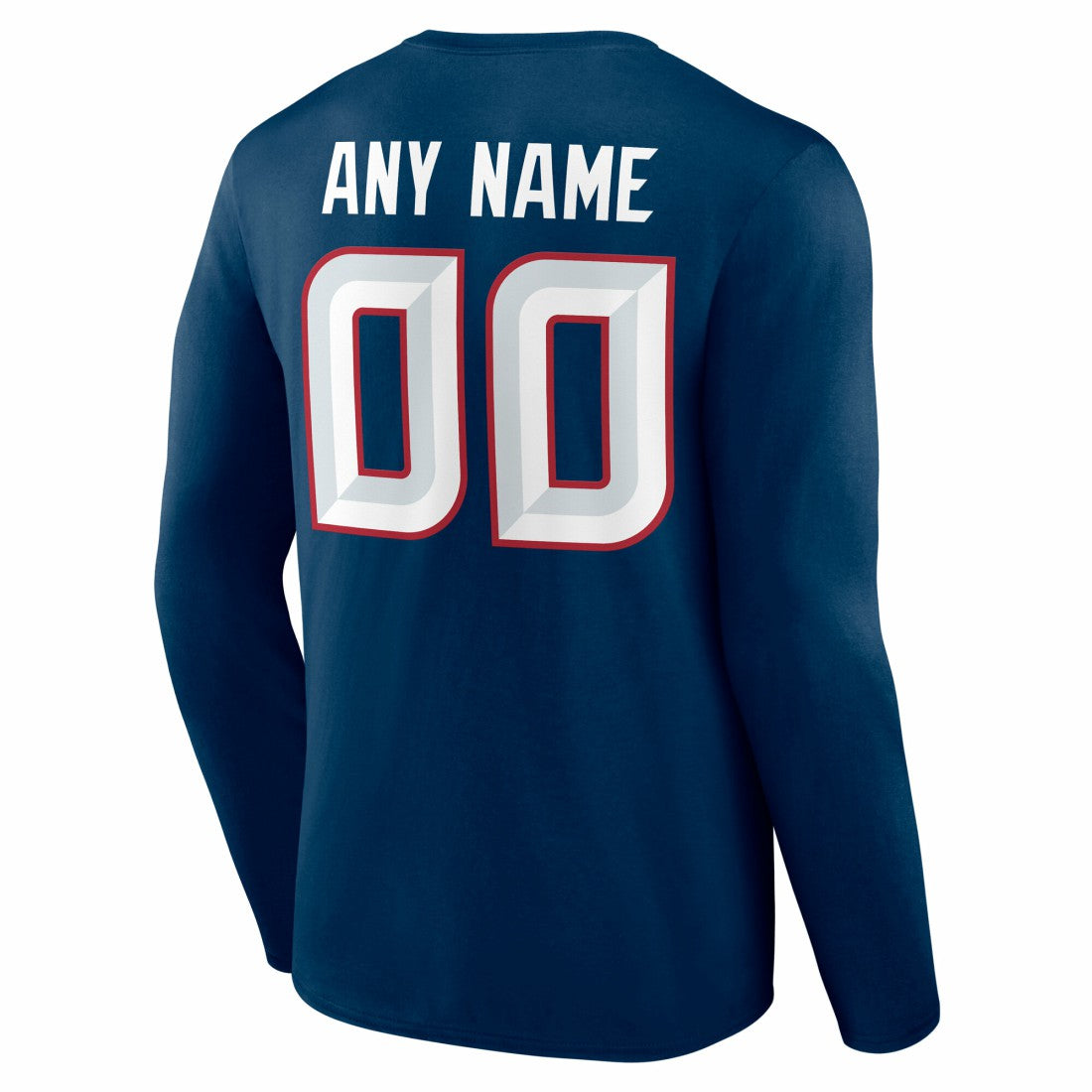 Houston Texans Team Authentic Personalized Name & Number Long Sleeve T-Shirt - Navy outlet