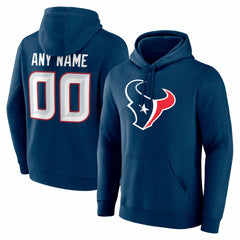 Houston Texans Team Authentic Personalized Name & Number Hoodie - Navy discount