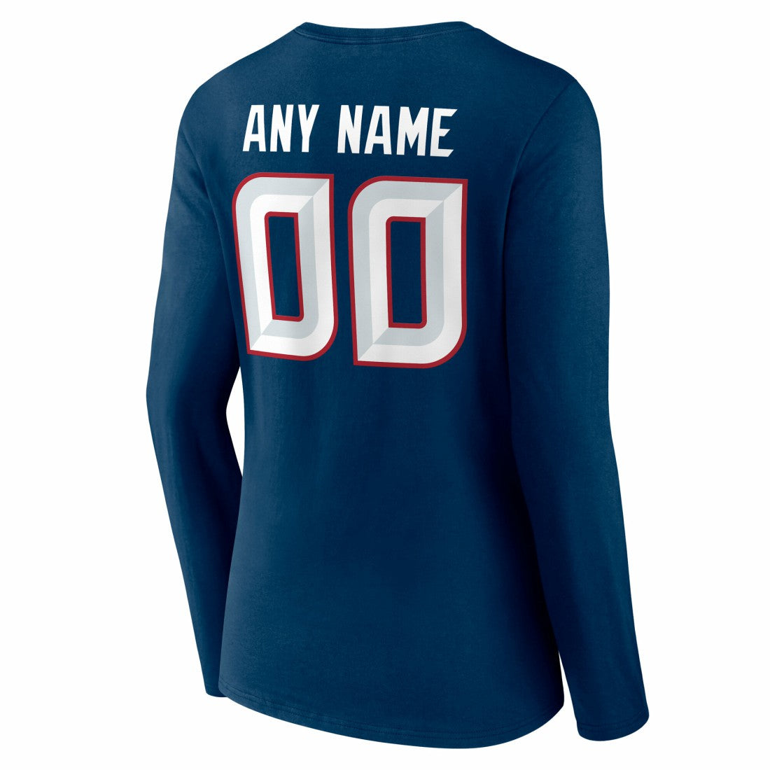 Houston Texans Women's Team Authentic Personalized Name & Number Long Sleeve V-Neck T-Shirt - Navy online