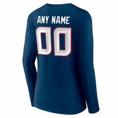 Houston Texans Women's Team Authentic Personalized Name & Number Long Sleeve V-Neck T-Shirt - Navy online