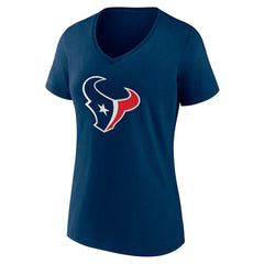 Houston Texans Women's Team Authentic Personalized Name & Number V-Neck T-Shirt - Navy sale