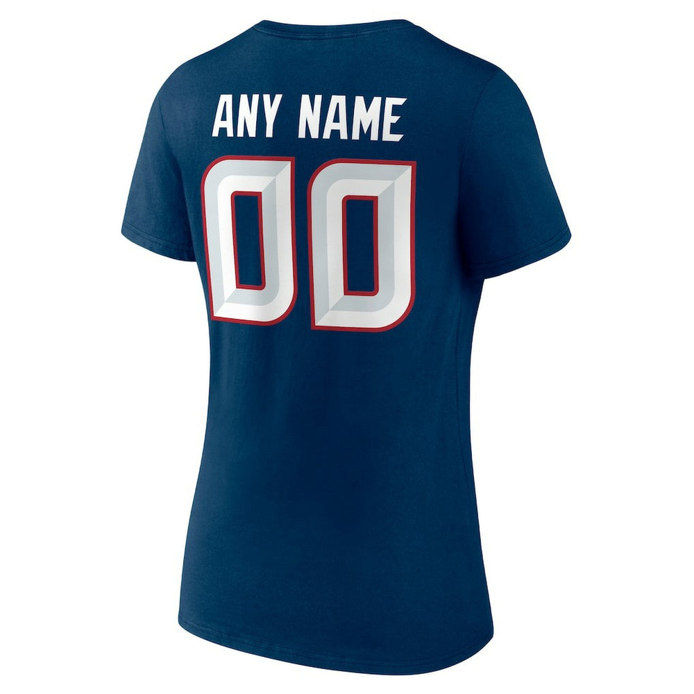 Houston Texans Women's Team Authentic Personalized Name & Number V-Neck T-Shirt - Navy sale