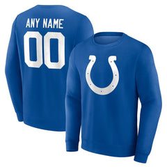 Indianapolis Colts Team Authentic Personalized Name & Number Sweatshirt - Royal discount