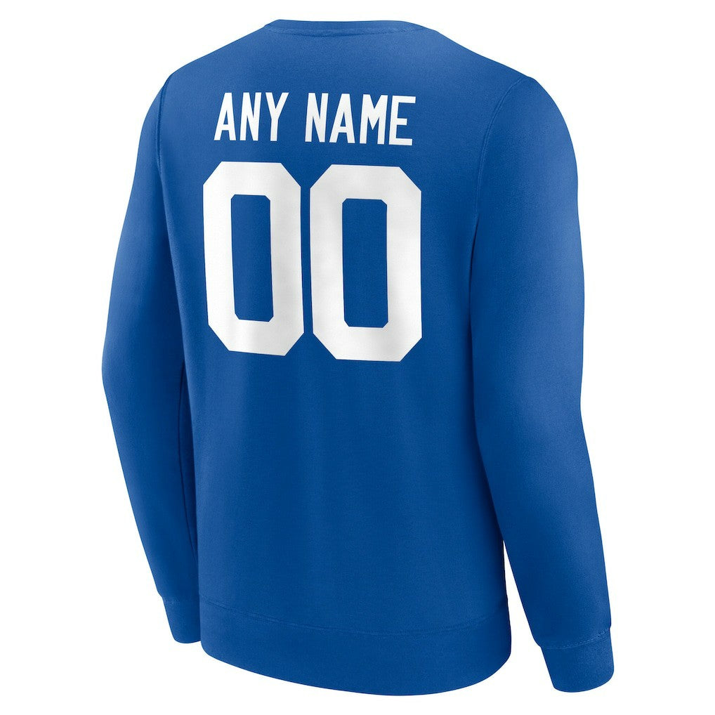 Indianapolis Colts Team Authentic Personalized Name & Number Sweatshirt - Royal discount